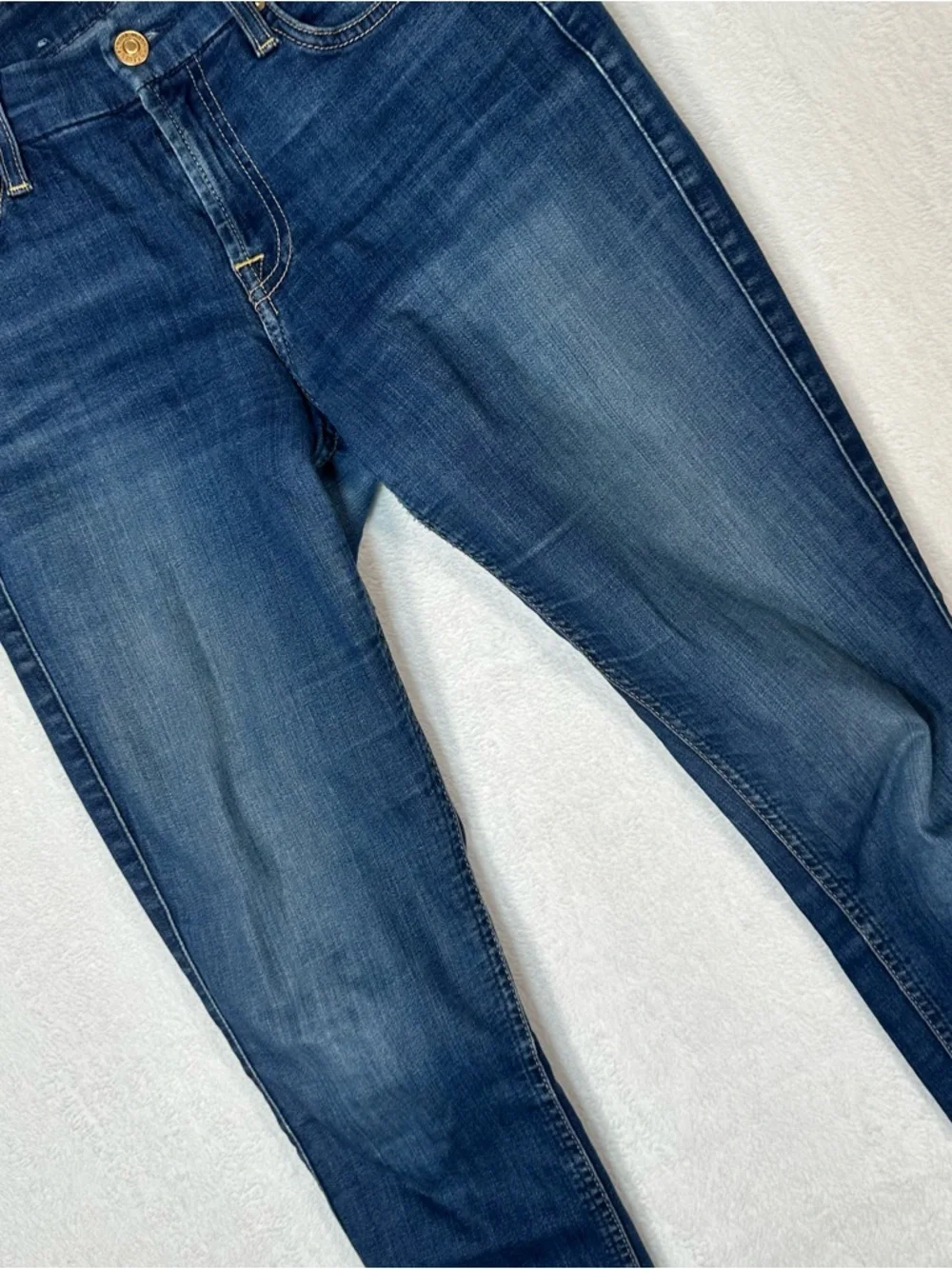 7 For All‎ Mankind The Skinny b(air) Blue Jeans Size 26 Lightweight Stretch Luxe